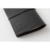 Traveler's Company Leather Notebook Set, Card Size - Black