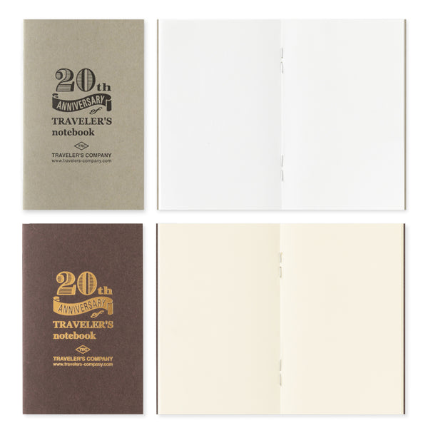 Traveler's Company Leather Notebook Set, Card Size - Black