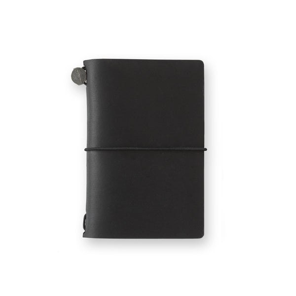 Traveler's Company Leather Notebook Set, Card Size - Black