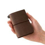 Traveler's Company Leather Notebook Set, Card Size - Brown