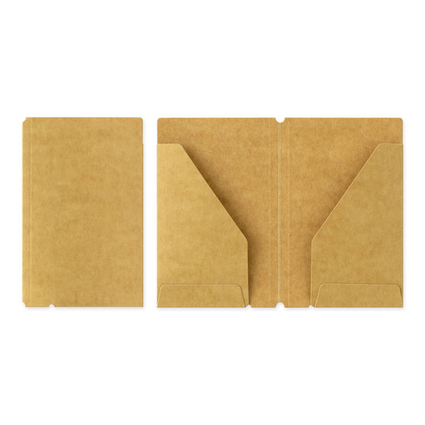 Traveler's Company Leather Notebook Set, Card Size - Brown