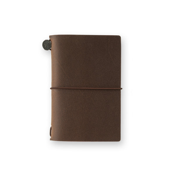Traveler's Company Leather Notebook Set, Card Size - Brown