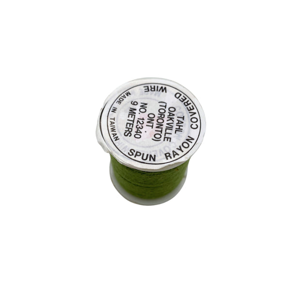 Tahl 32GA Rayon Covered Wire - Green
