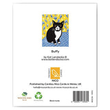 Cardiau Nico Greeting Card - Buffy Cat with Budgies