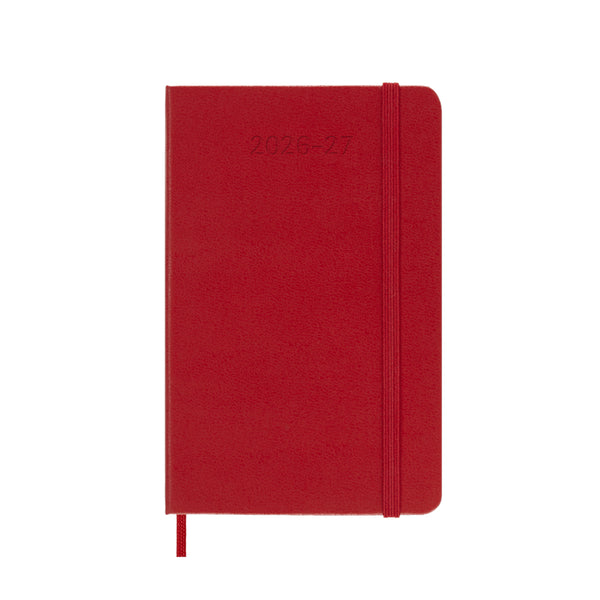 Moleskine 2026/2027 Agenda - Weekly, Pocket Hard Cover, Red