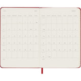 Moleskine 2026/2027 Agenda - Weekly, Pocket Hard Cover, Red