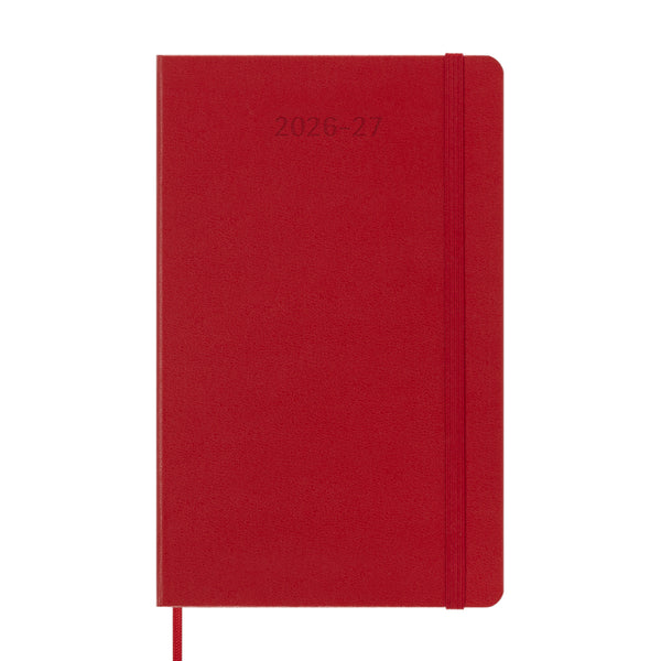 Moleskine 2026/2027 Agenda - Weekly, Large Hard Cover, Red