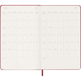 Moleskine 2026/2027 Agenda - Weekly, Large Hard Cover, Red