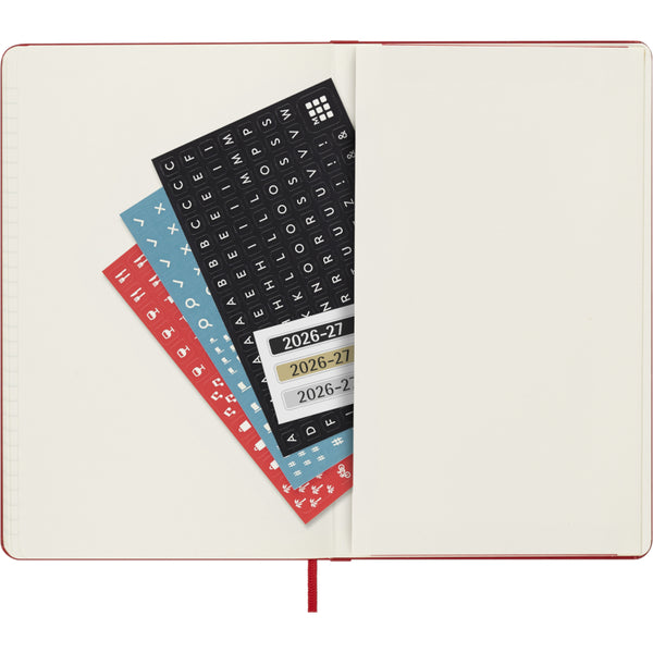 Moleskine 2026/2027 Agenda - Weekly, Large Hard Cover, Red