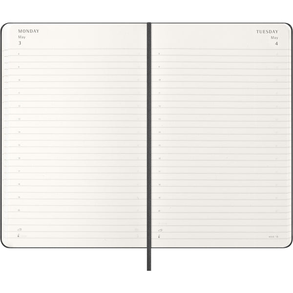 Moleskine 2027 Agenda - Daily, Large Hard Cover, Black