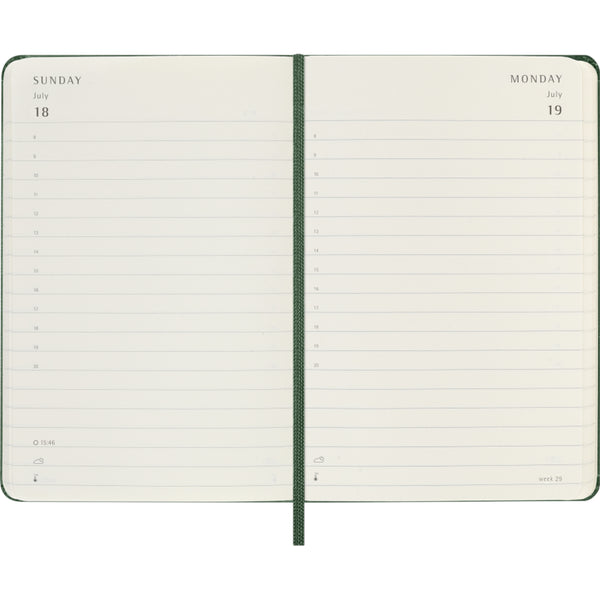 Moleskine 2027 Agenda - Daily, Pocket Hard Cover, Green
