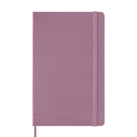 Moleskine 2027 Agenda - Daily, Large Hard Cover, Majestic Pink