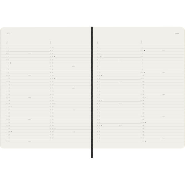 Moleskine 2027 Agenda - Monthly, XL Soft Cover, Black
