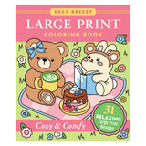 Peter Pauper Press Large Print Colouring Book - Cozy & Comfy