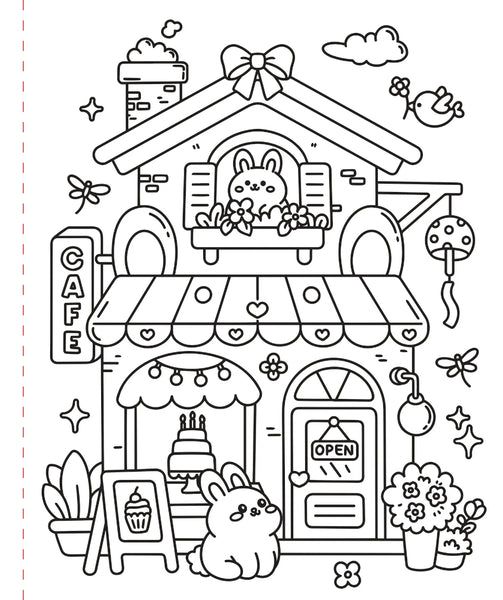 Peter Pauper Press Large Print Colouring Book - Cozy & Comfy