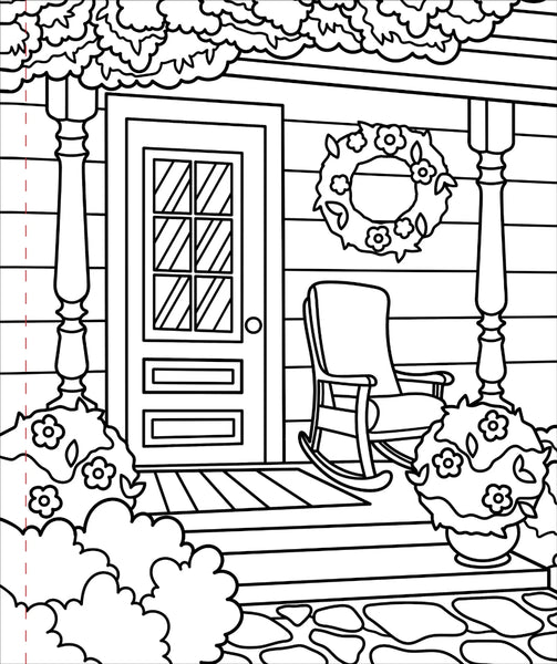 Peter Pauper Press Large Print Colouring Book - Home Sweet Home