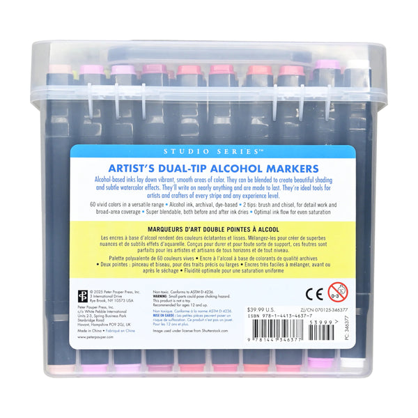 Studio Series Artist's Dual-Tip Alcohol Markers 60pk