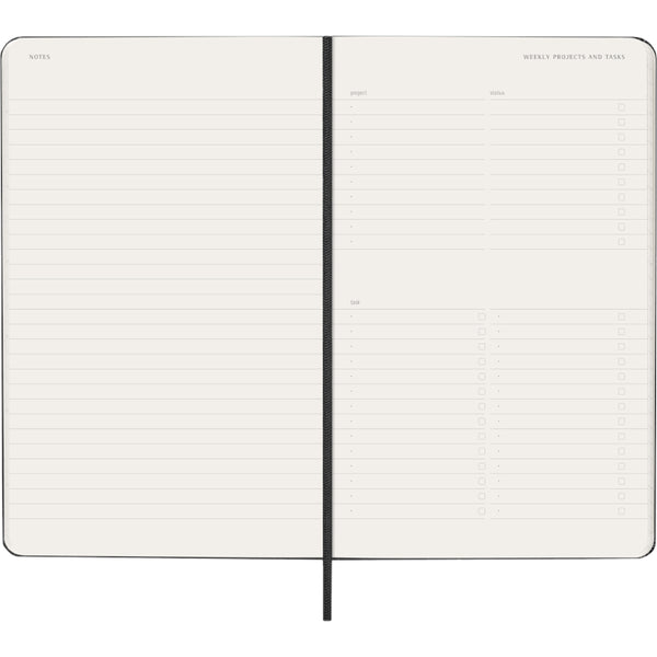 Moleskine 2027 PRO Agenda - Weekly Vertical, Large Hard Cover, Black