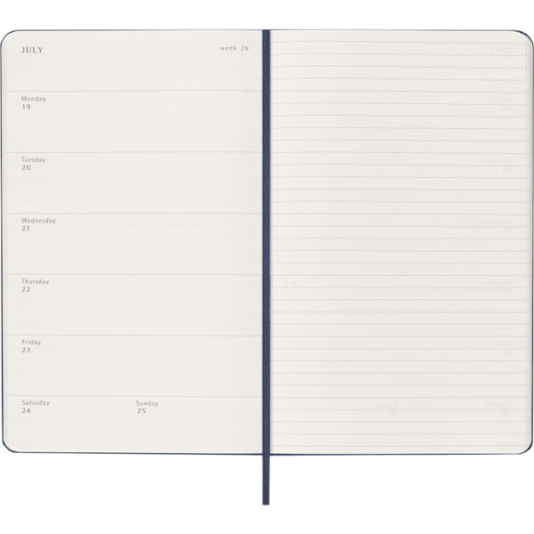 Moleskine 2027 Agenda - Weekly, Large Hard Cover, Sapphire