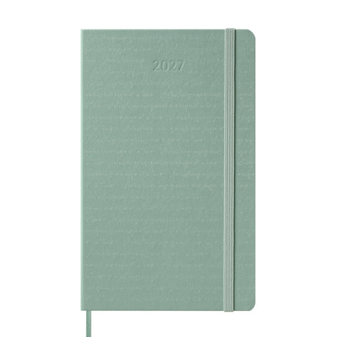 Moleskine 2027 Agenda - Weekly, Large Hard Cover, Sage Green