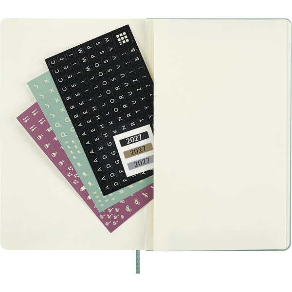Moleskine 2027 Agenda - Weekly, Large Hard Cover, Sage Green