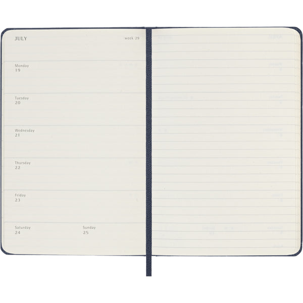 Moleskine 2027 Agenda - Weekly, Pocket Hard Cover, Sapphire