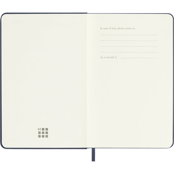 Moleskine 2027 Agenda - Weekly, Pocket Hard Cover, Sapphire