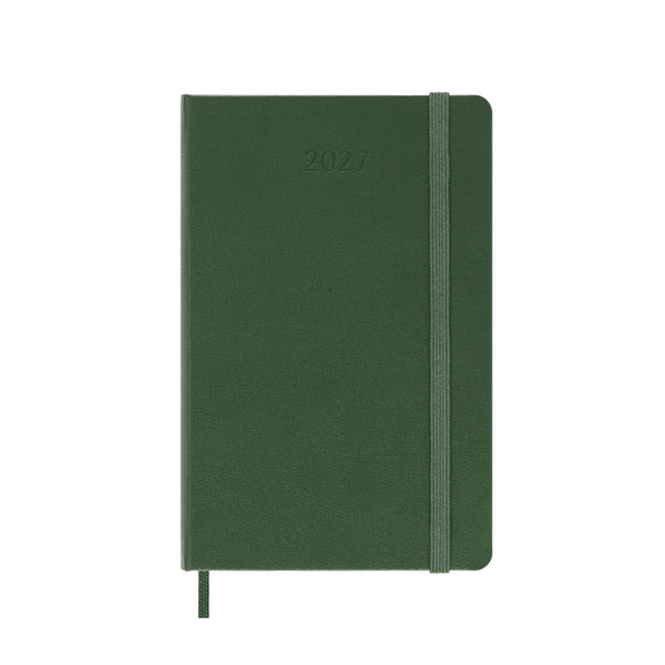 Moleskine 2027 Agenda - Weekly, Pocket Hard Cover, Green