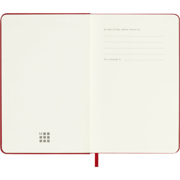 Moleskine 2027 Agenda - Weekly, Pocket Hard Cover, Red