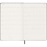 Moleskine 2027 Agenda - Weekly Horizontal, Large Hard Cover, Black