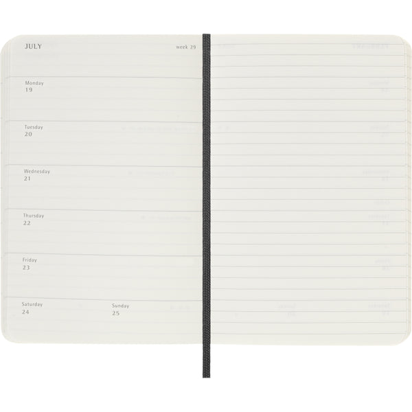 Moleskine 2027 Agenda - Weekly, Pocket Soft Cover, Black