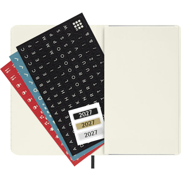 Moleskine 2027 Agenda - Weekly, Pocket Soft Cover, Black