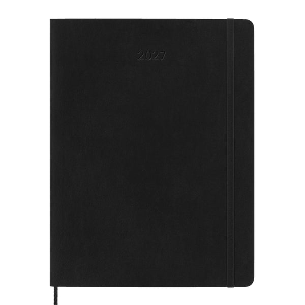 Moleskine 2027 Agenda - Weekly, XL Soft Cover, Black