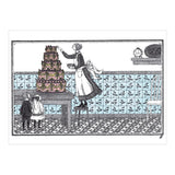 Pomegranate Birthday Greeting Card - Edward Gorey Tall Cake