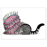 Pomegranate Birthday Greeting Card - B. Kliban: Cat Undercaking