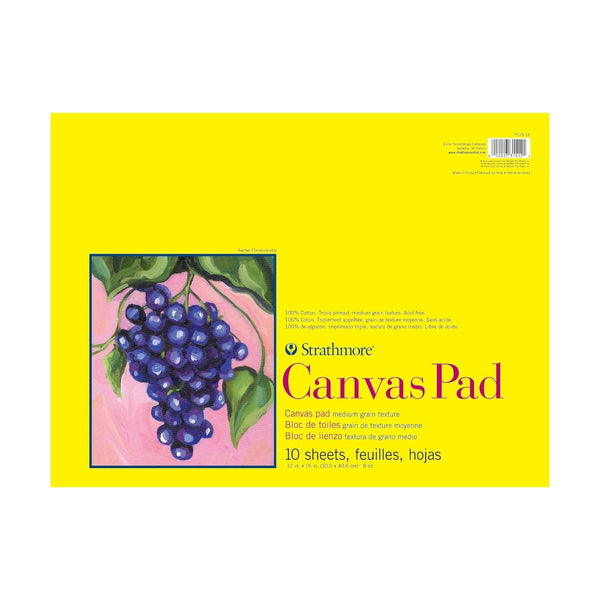 Strathmore 300 Series Cotton Canvas Pad 12x16"