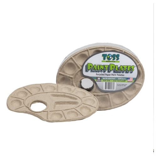 Toss Paint Plates Recycled Paper Palettes 10pk