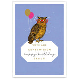 Art File Birthday Greeting Card - With Age Comes Wisdom Owl