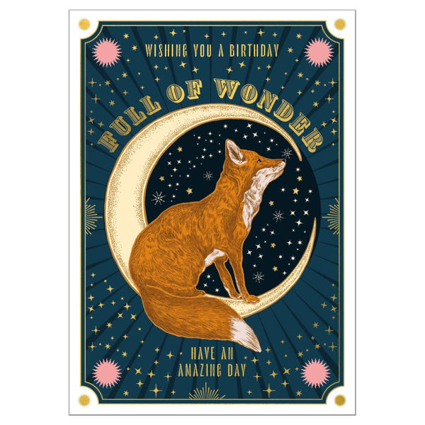 Art File Birthday Greeting Card - Full Of Wonder Fox