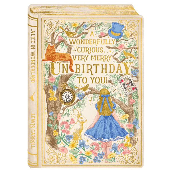 Art File Birthday Greeting Card - Alice in Wonderland Very Merry Unbirthday