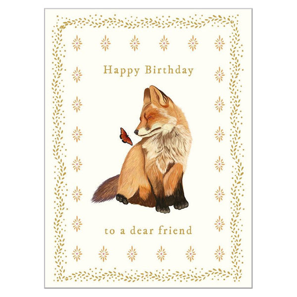 Art File Birthday Greeting Card - Dear Friend Fox