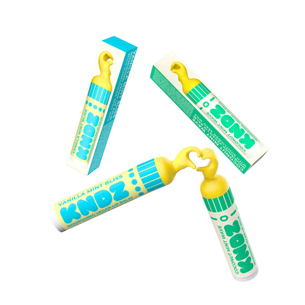 KNDZ Vegan Lip Balm 2pk - Coconut & Vanilla Mint