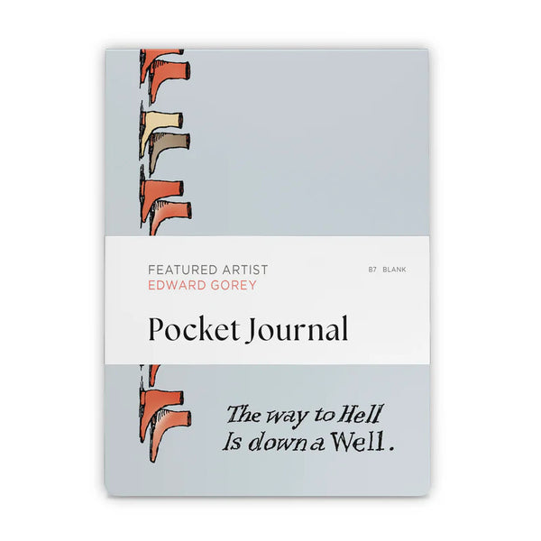 Pomegranate Notebook, Pocket Journal, Blank - Edward Gorey Down a Well
