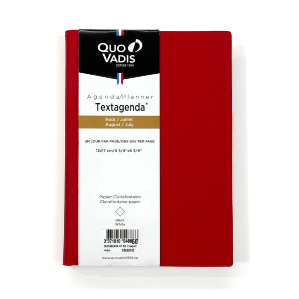 Quo Vadis 2026-2027 Academic Agenda - Daily, Textagenda, Red