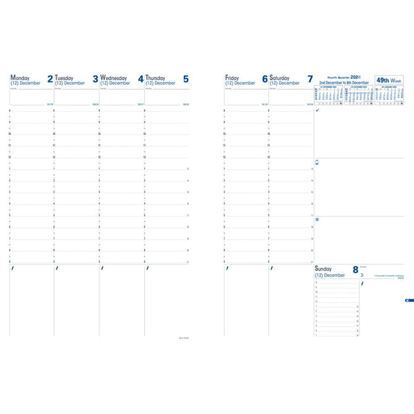 Quo Vadis 2027 Agenda - Weekly, Prenote, Freeport Black