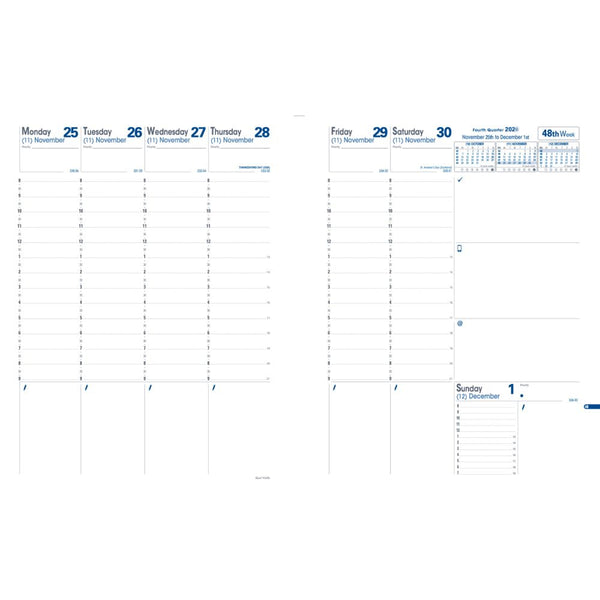 Quo Vadis 2027 Agenda - Weekly, Trinote, Freeport Red