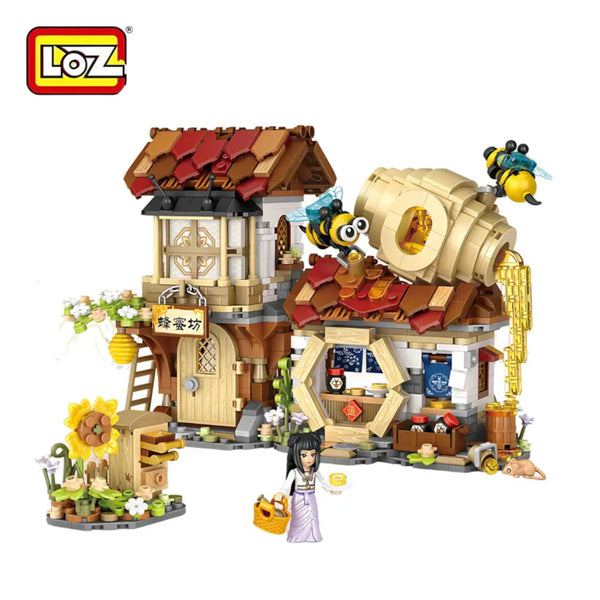 Loz Mini Block Kit - Honey Bee Square Scene