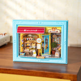 Robotime Rolife DIY Mini Model Kit, Story Frames - Fluffy Cat Bakery