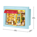 Robotime Rolife DIY Mini Model Kit, Story Frames - Fluffy Cat Bakery