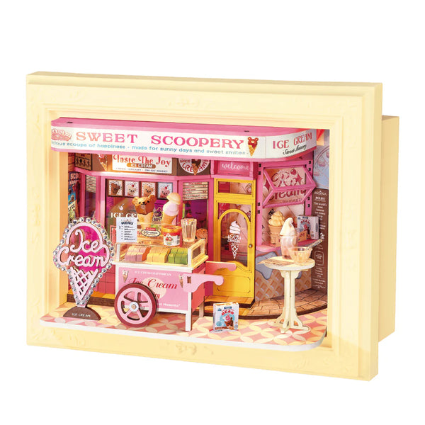 Robotime Rolife DIY Mini Model Kit, Story Frames - Sweet Scoopery Ice Cream